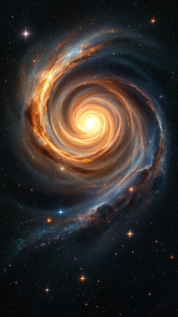 Vibrant Spiral Galaxy Nebula Space Wallpaper