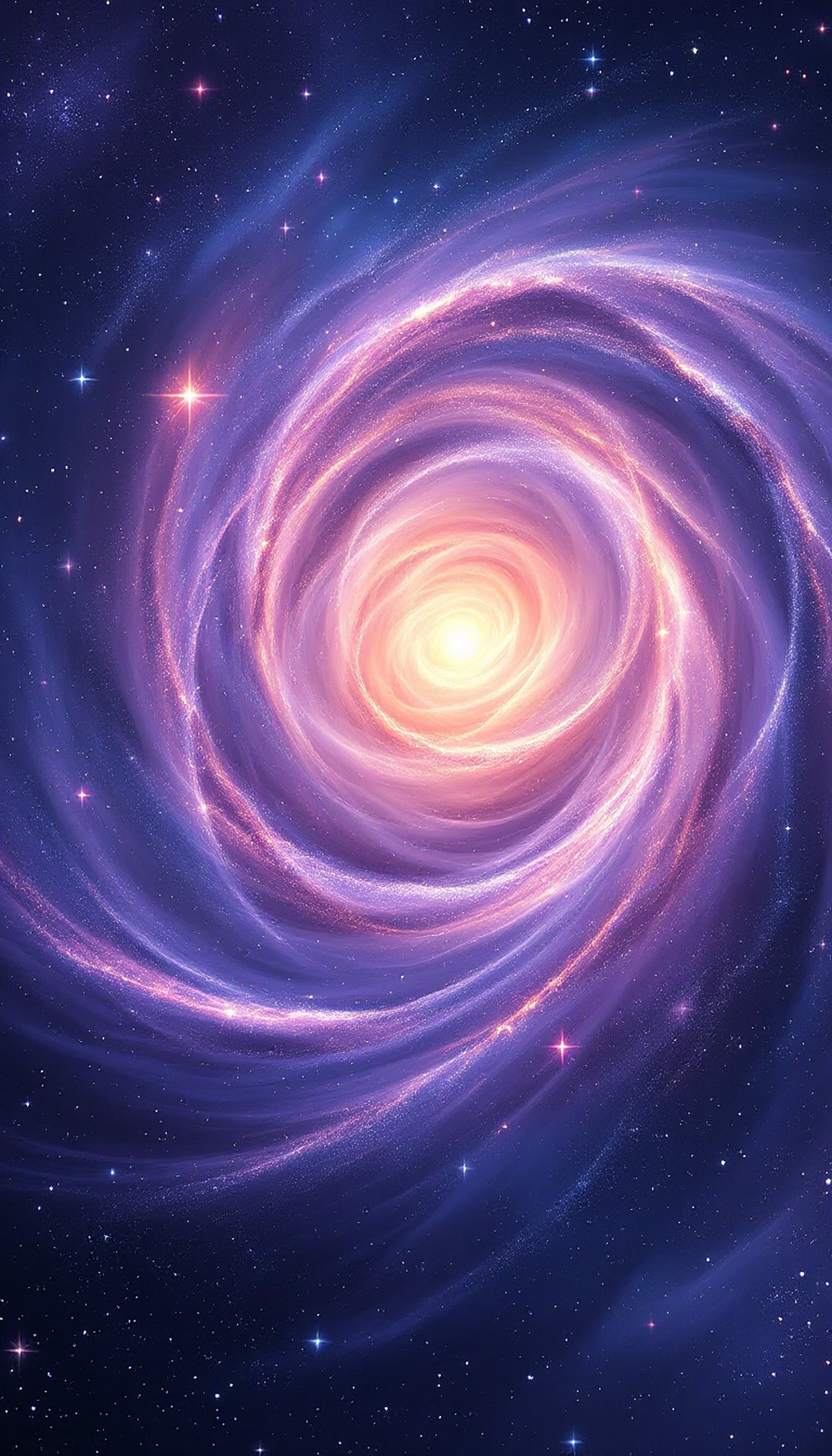 Vibrant Swirling Galaxy Core Space Wallpaper, galaxy, space, nebula, cosmic, stars, purple