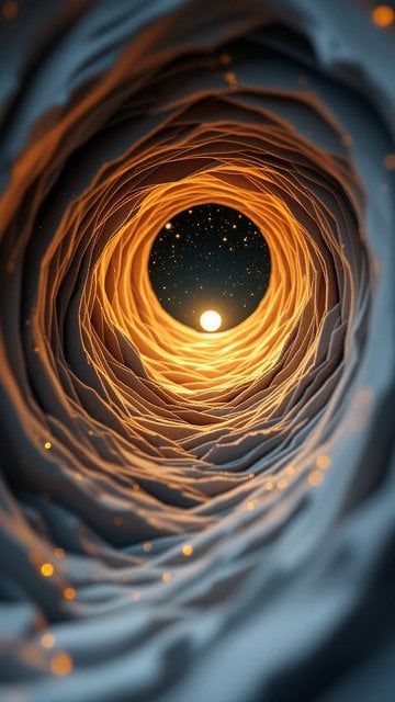 Cosmic Portal Abstract Wallpaper with Glowing Center