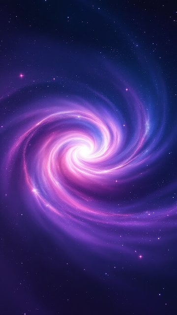 Vibrant Purple Spiral Galaxy Mobile Wallpaper