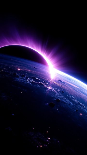 Cosmic Eclipse over Earth from Space