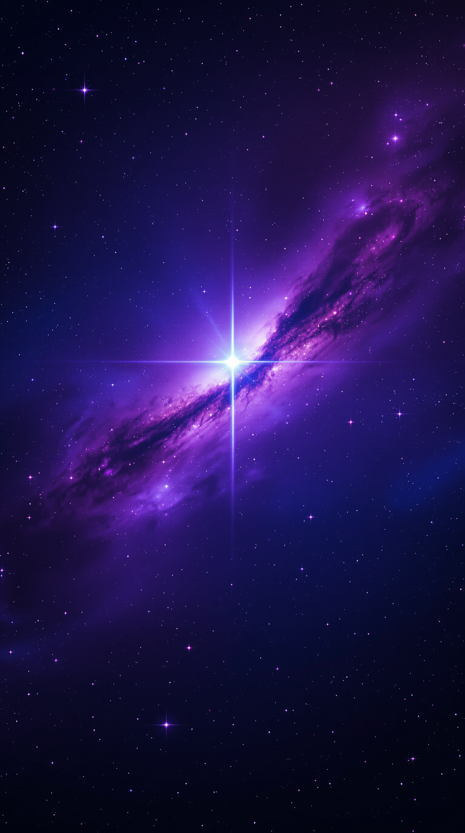 Cosmic Nebula with Bright Star, Deep Space, nebula, space, stars, galaxy, purple, blue
