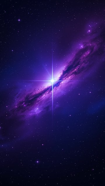 Cosmic Nebula with Bright Star, Deep Space
