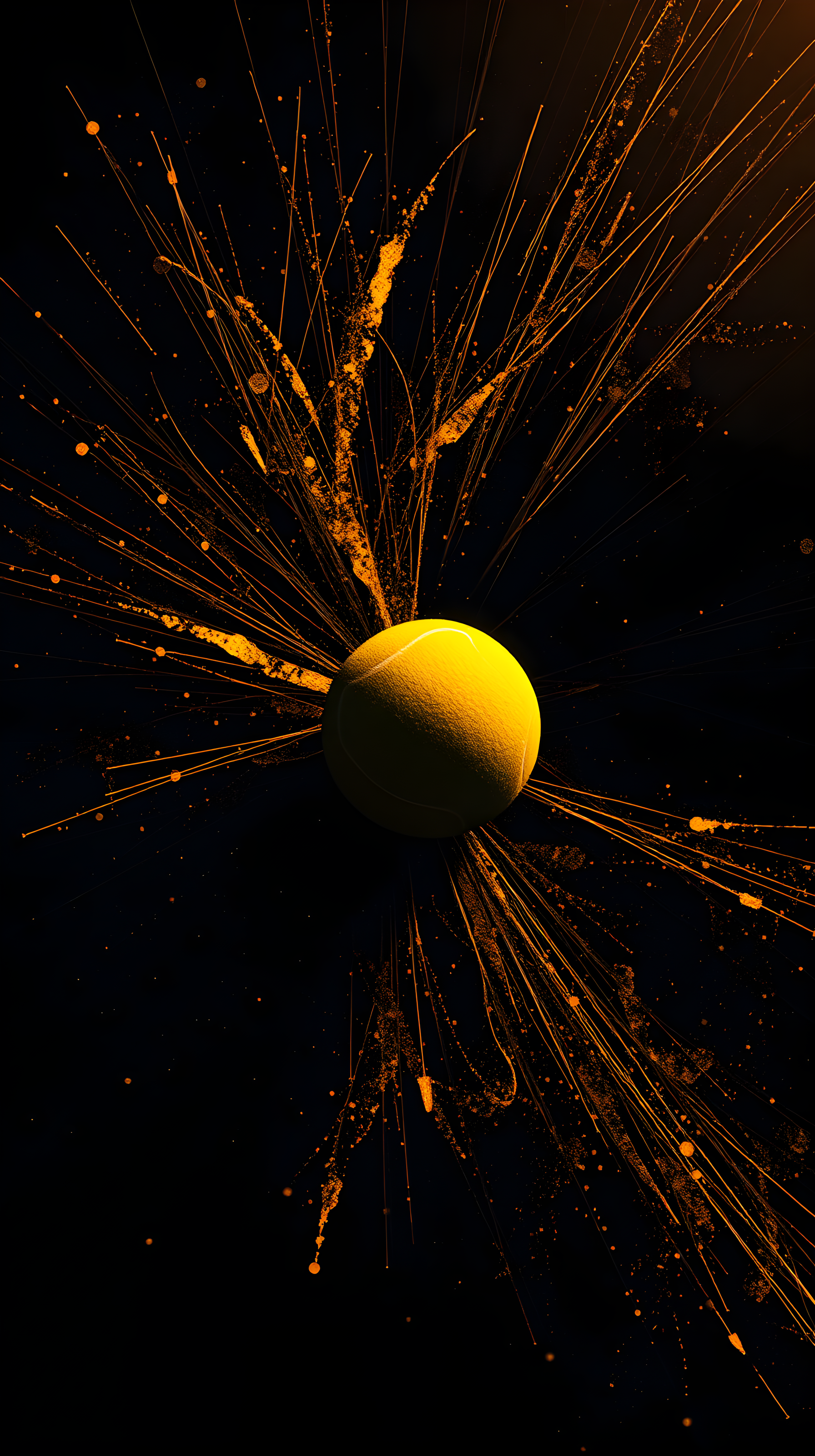 Dynamic Tennis Ball Explosion Splash Art Wallpaper, tennis ball, sports, abstract, explosion, splash art, vibrant