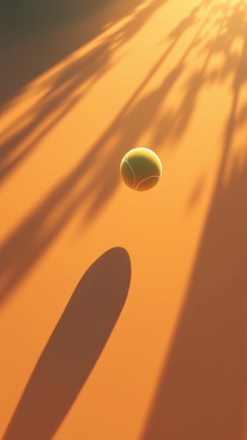 Floating Tennis Ball Golden Hour Wallpaper