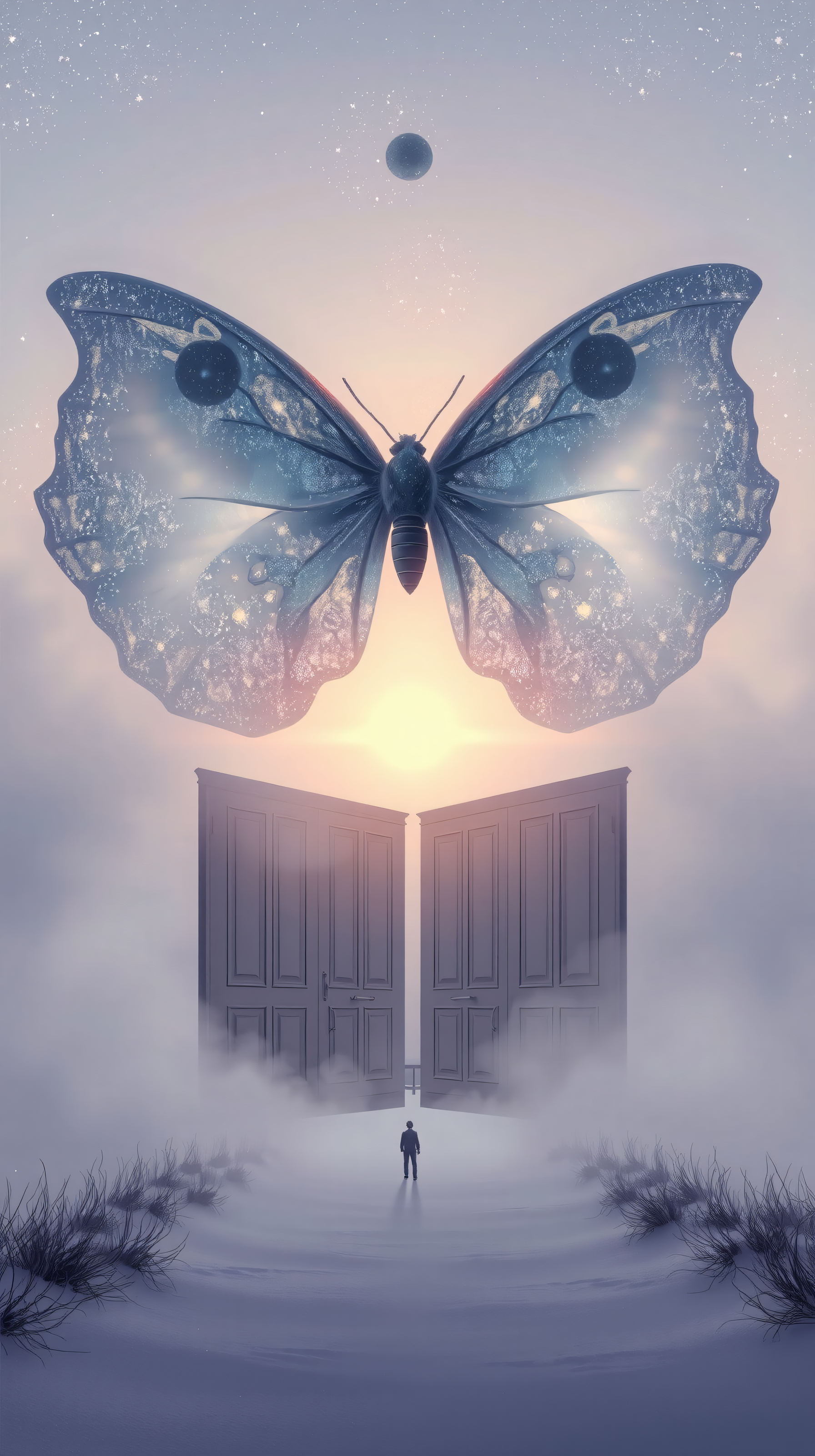 Ethereal Butterfly Gateway, Dreamy Surreal Art, ethereal, butterfly, gateway, dreamy, surreal, fantasy