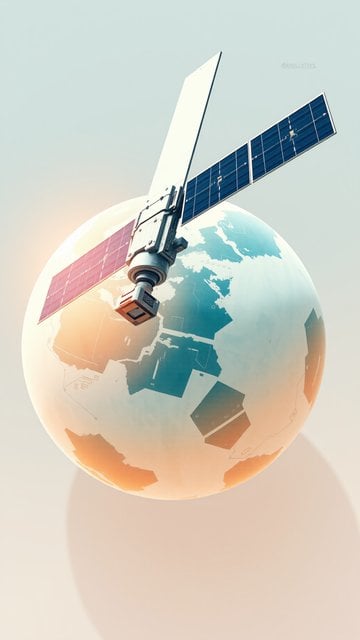 Global Satellite Earth Orbit Connection Wallpaper