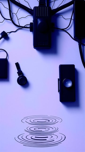 Cool Monochromatic Tech Gadgets Lavender Wallpaper