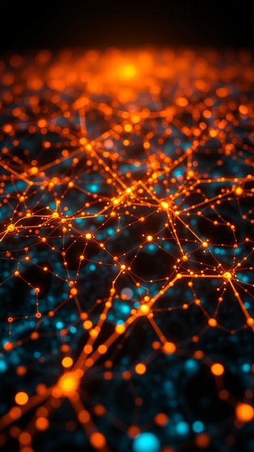 Vibrant Neural Network Abstract Wallpaper
