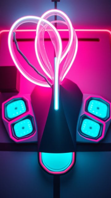 Vibrant Cyberpunk Neon Abstract Phone Wallpaper
