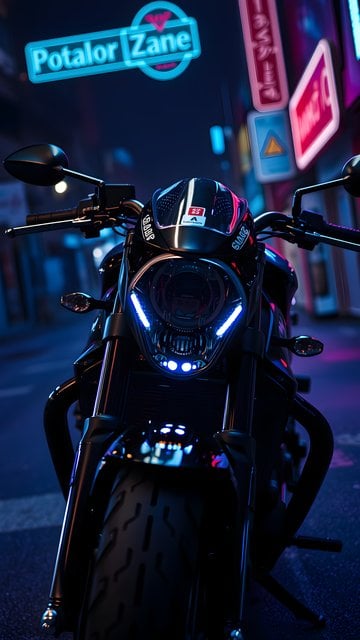 Cyberpunk Motorcycle Night City Neon Wallpaper