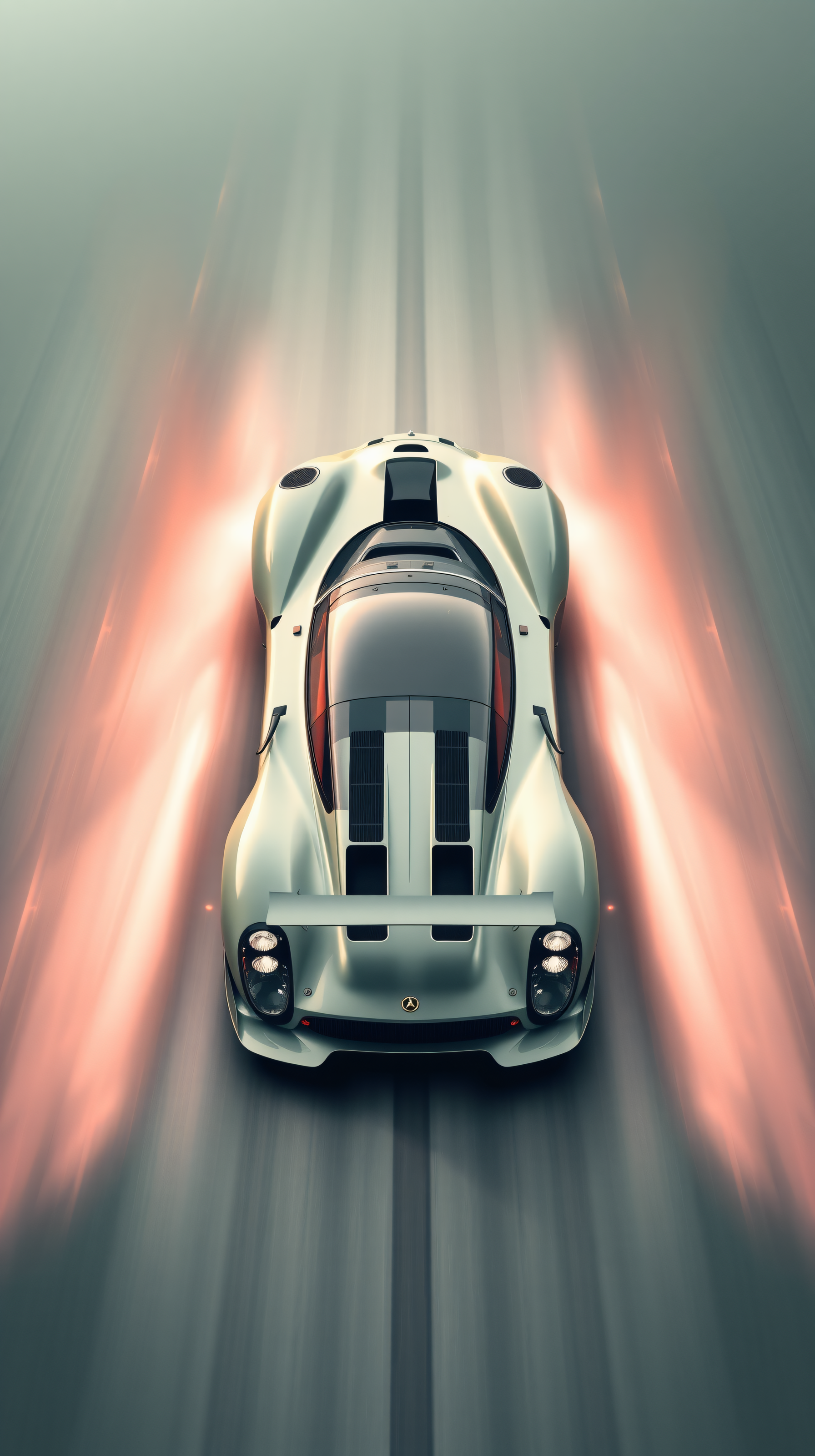 High-Speed Race Car Motion Blur Wallpaper, race car, speed, motion blur, top view, automotive, sports car