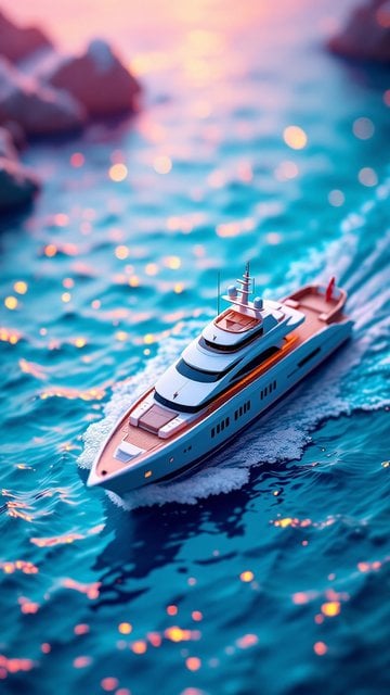 Luxury Yacht Ocean Dream Wallpaper
