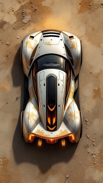 Futuristic Desert Racer Car Wallpaper