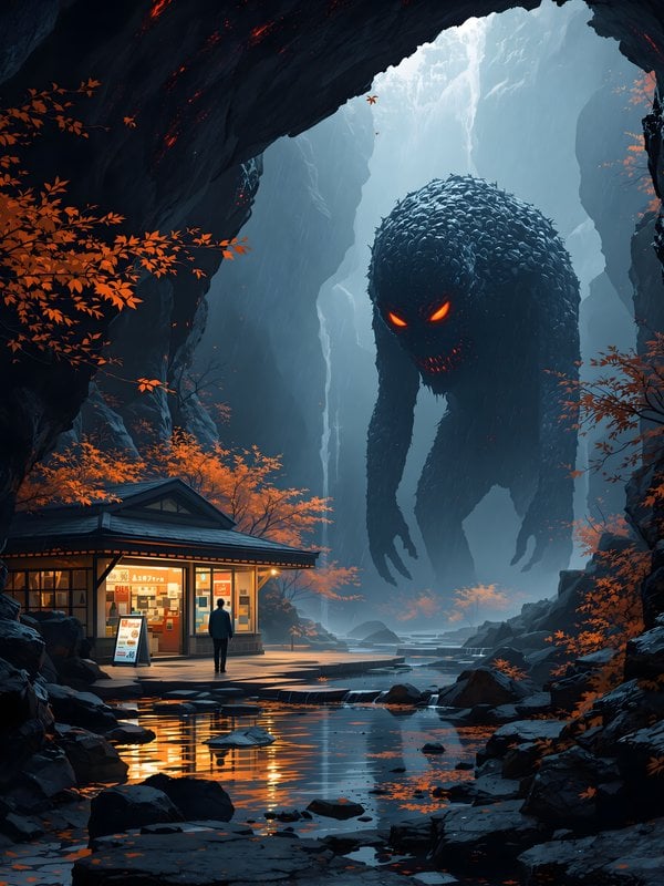 Autumn Night Encounter: Kaiju at Japanese Store