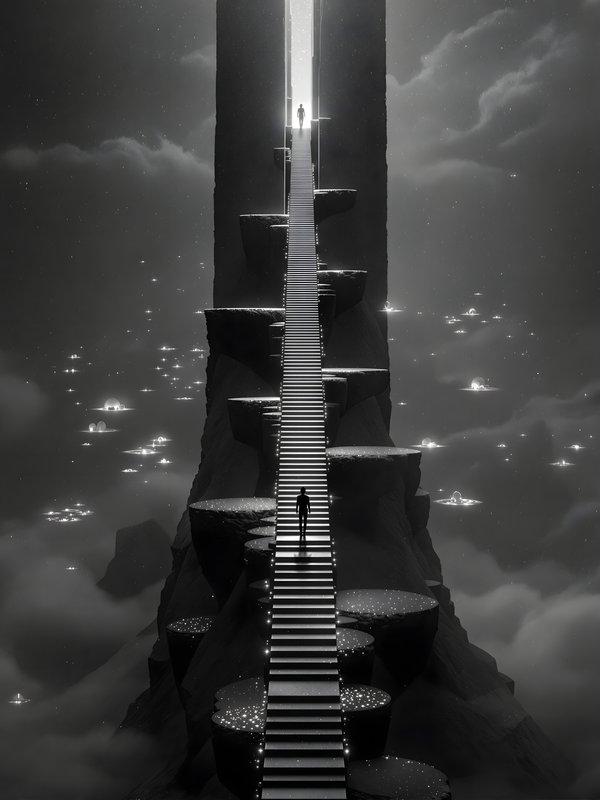 Stairway to Light: Ascending Cosmic Path